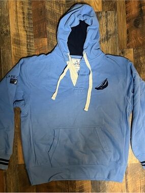 Cuffy's Cape Cod Hoodie Mens L
Blue Sailboat Embroidered
Pullover Sweatshirt